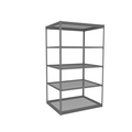 Tennsco Z-Line Shelving W/Five Perf. Shlvs, Boltless, 48"Wx36"Dx84"H, Starter, Gry ZM7-4836S-5PD-MGY